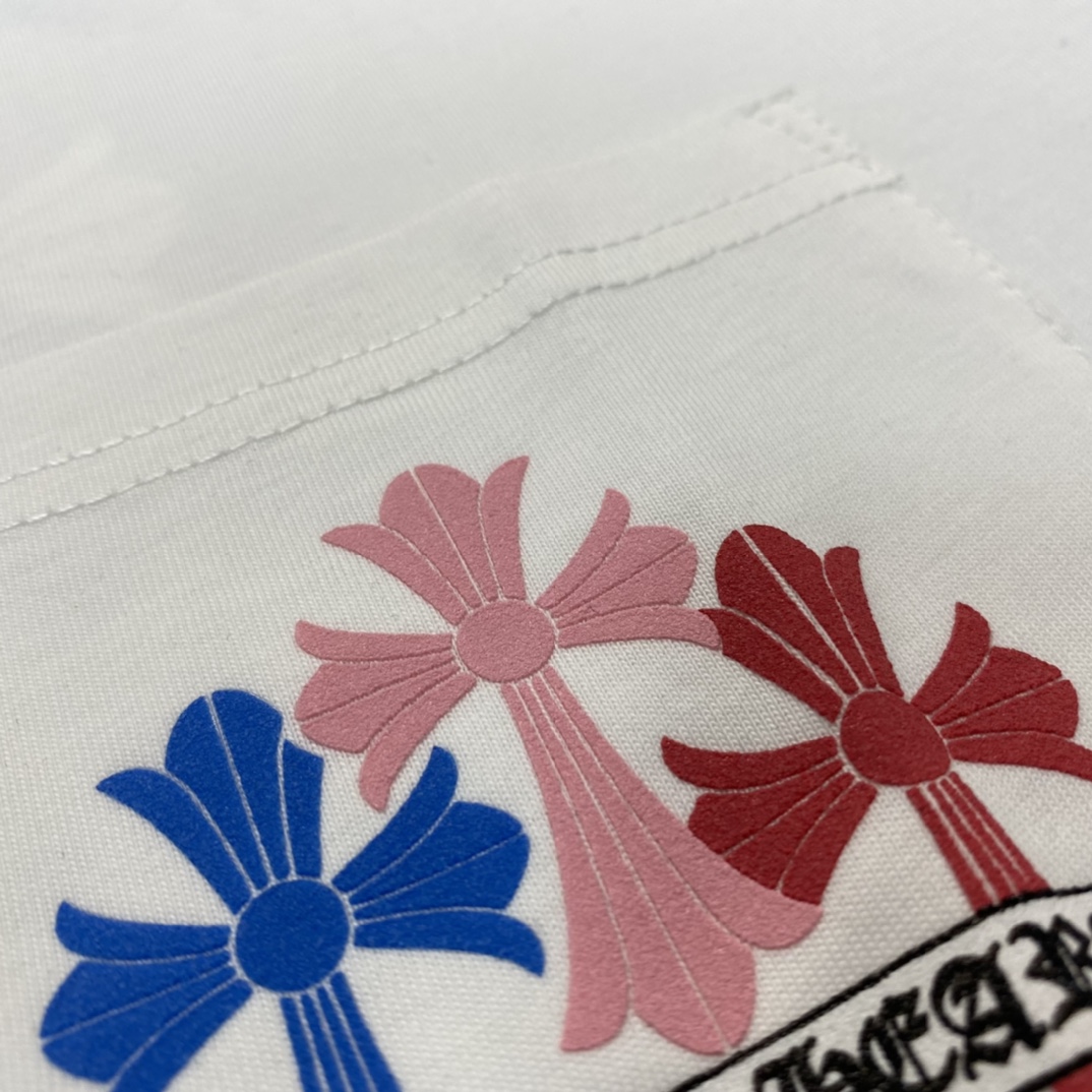 Chrome Hearts Multicolor Cross T-shirt Short Sleeve (HC-0609）