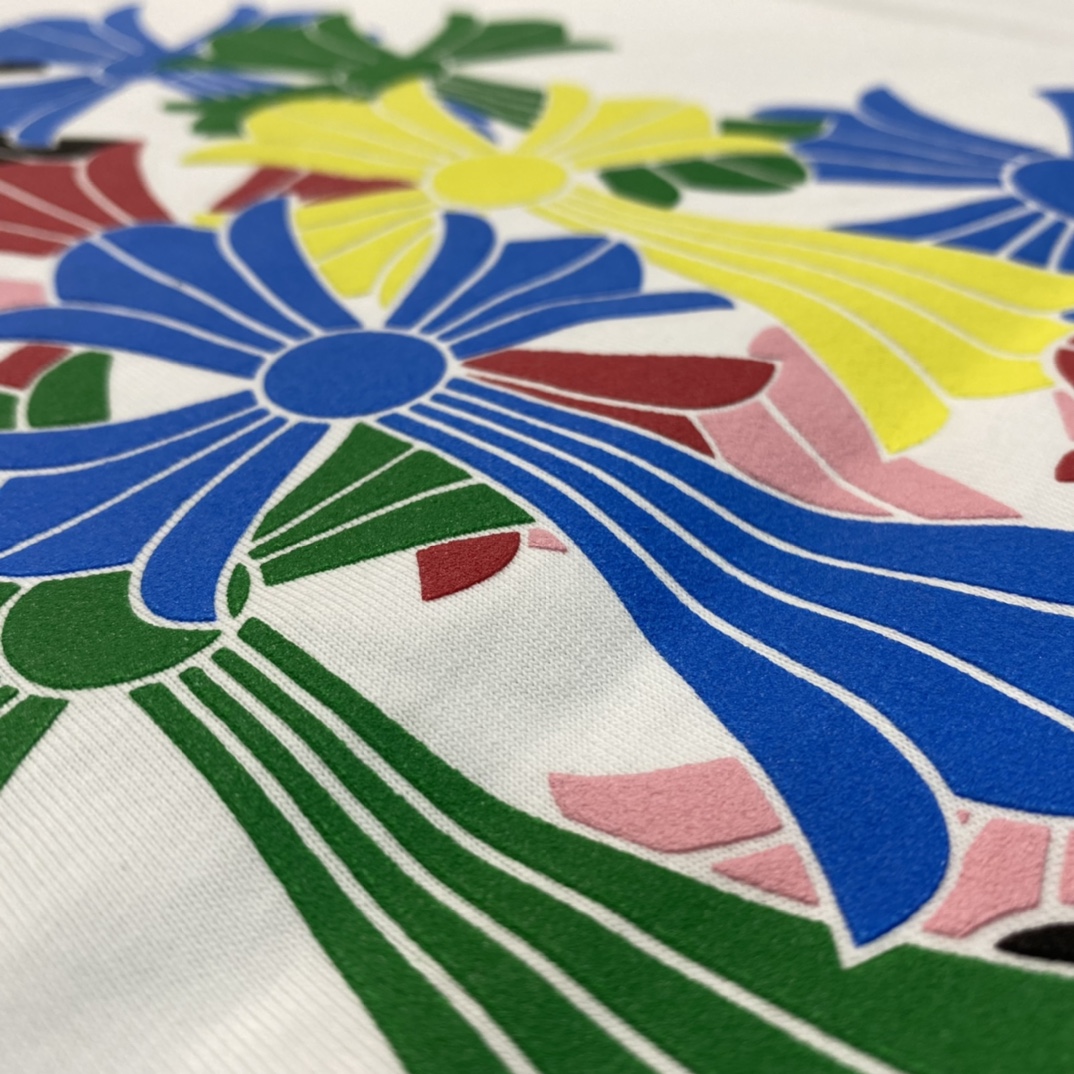 Chrome Hearts Multicolor Cross T-shirt Short Sleeve (HC-0609）