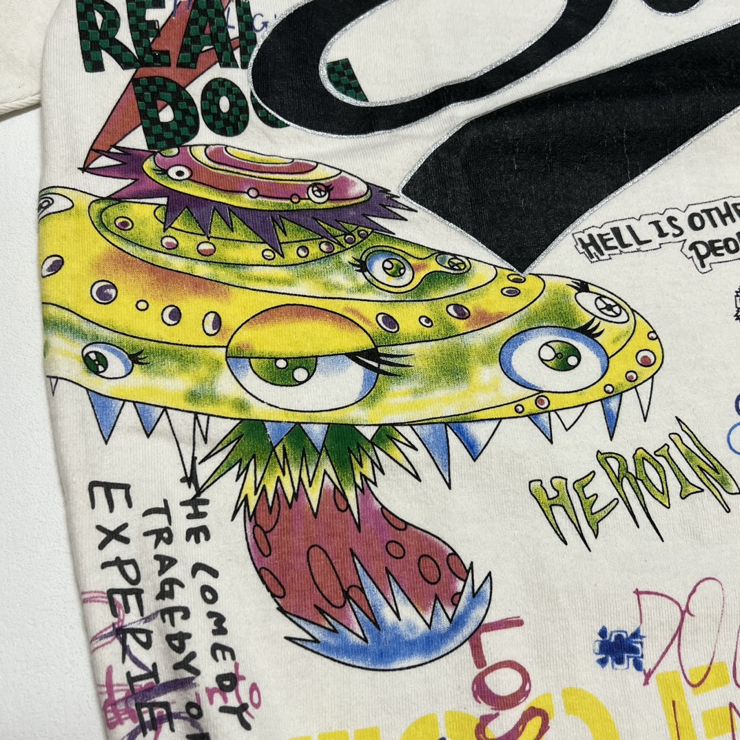 Takashi Murakami x SAINT M×××××× Graphic Tee White   (sm-FW21）