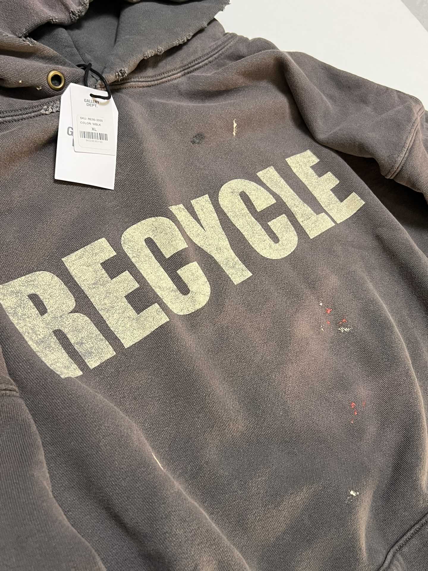 Gallery Dept. 90s Recycle Hoodie - Washed Black（RE90-2000-WBLK）