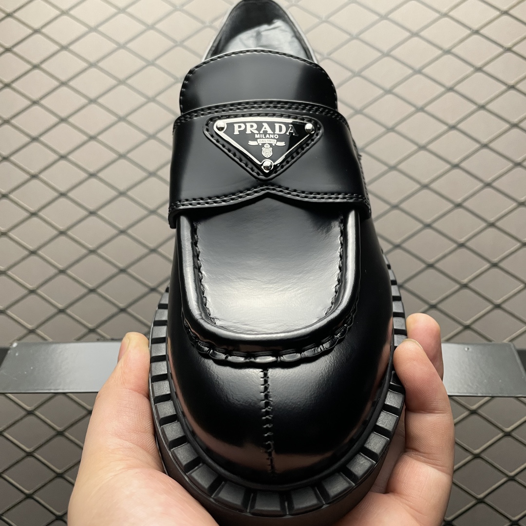 Prada Leather Loafers 'Black（1D246M-055-F0002-F_050）