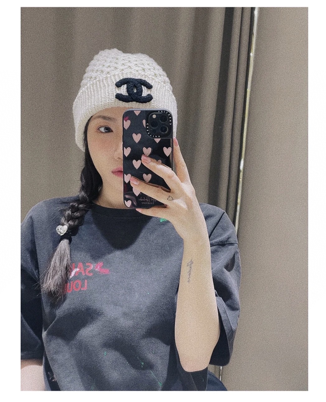 Chrome Heart Peach Heart Hairband/Bracelet（CHROME HEARTS 404）