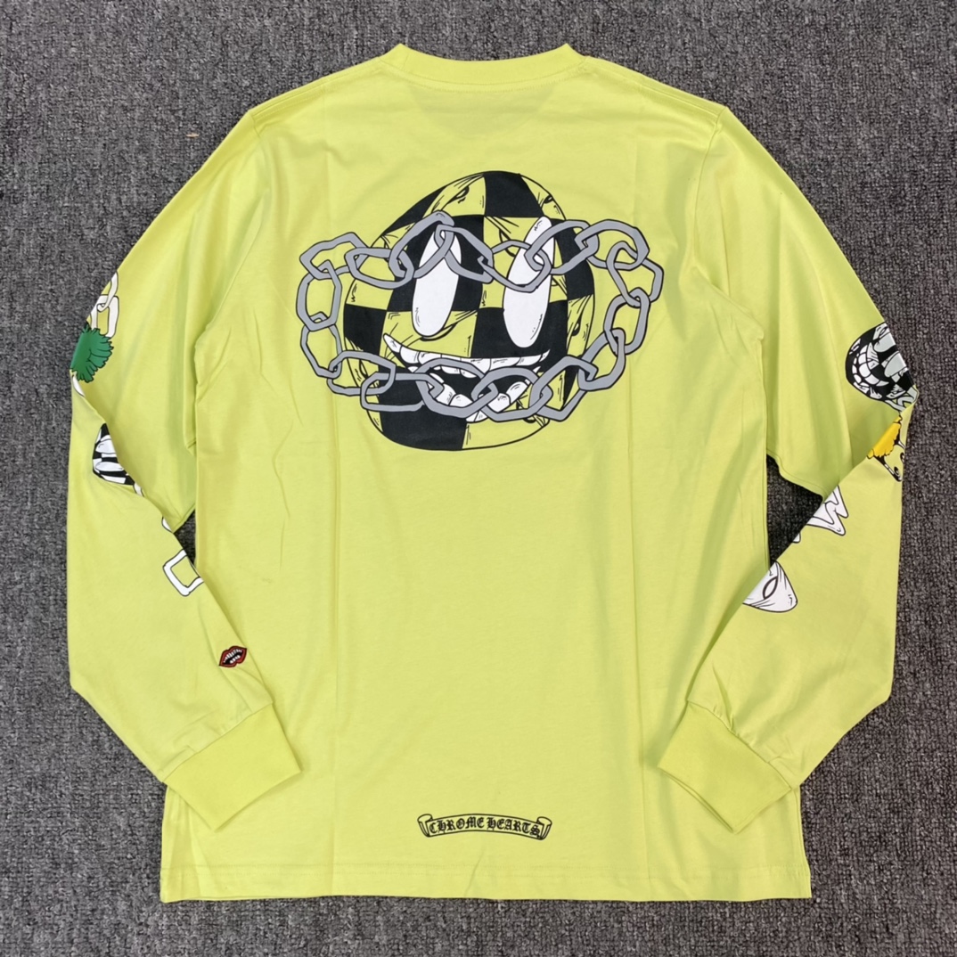 CHROME HEARTS Matty Boy LINK Caution L/S Sleeve Tee (CHROME HEARTS A006）