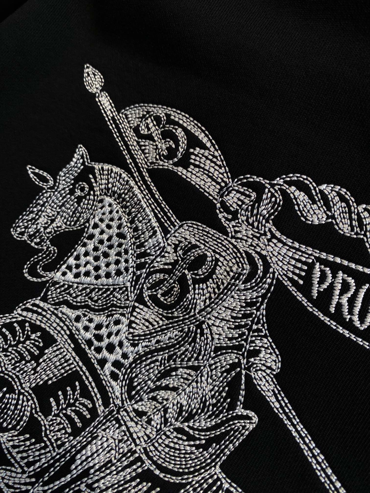 Burberry Embroidered EKD Cotton Hoodie（80727761）