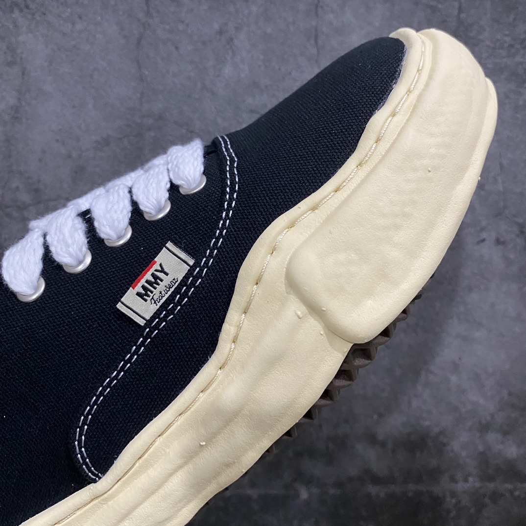 Maison MIHARA YASUHIRO BAKER Vintage-Like OG Sole Canvas Low-top Sneaker "Black" (A09FW735) 