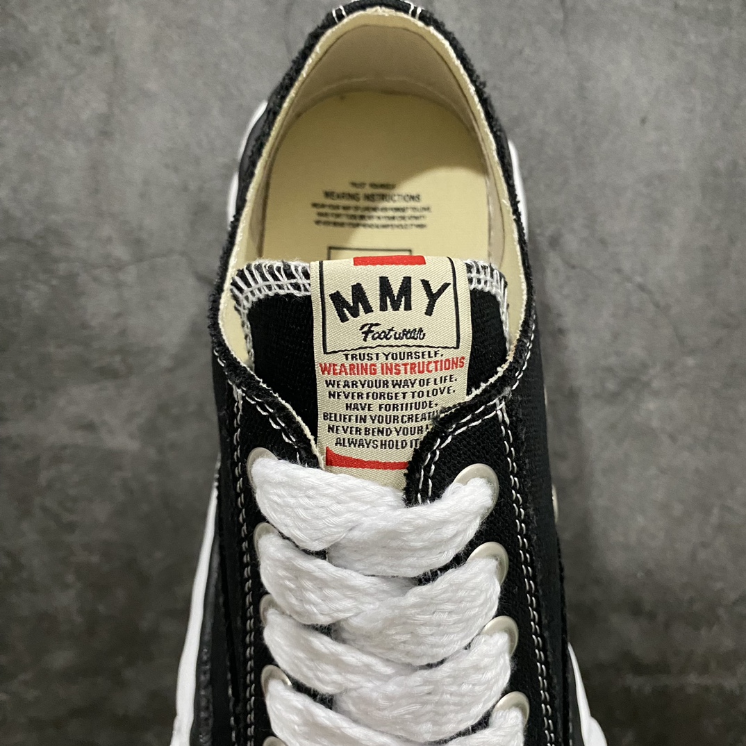 Maison MIHARA YASUHIRO PETERSON OG Sole Canvas Low-top Sneaker "Black" (A01FW703)