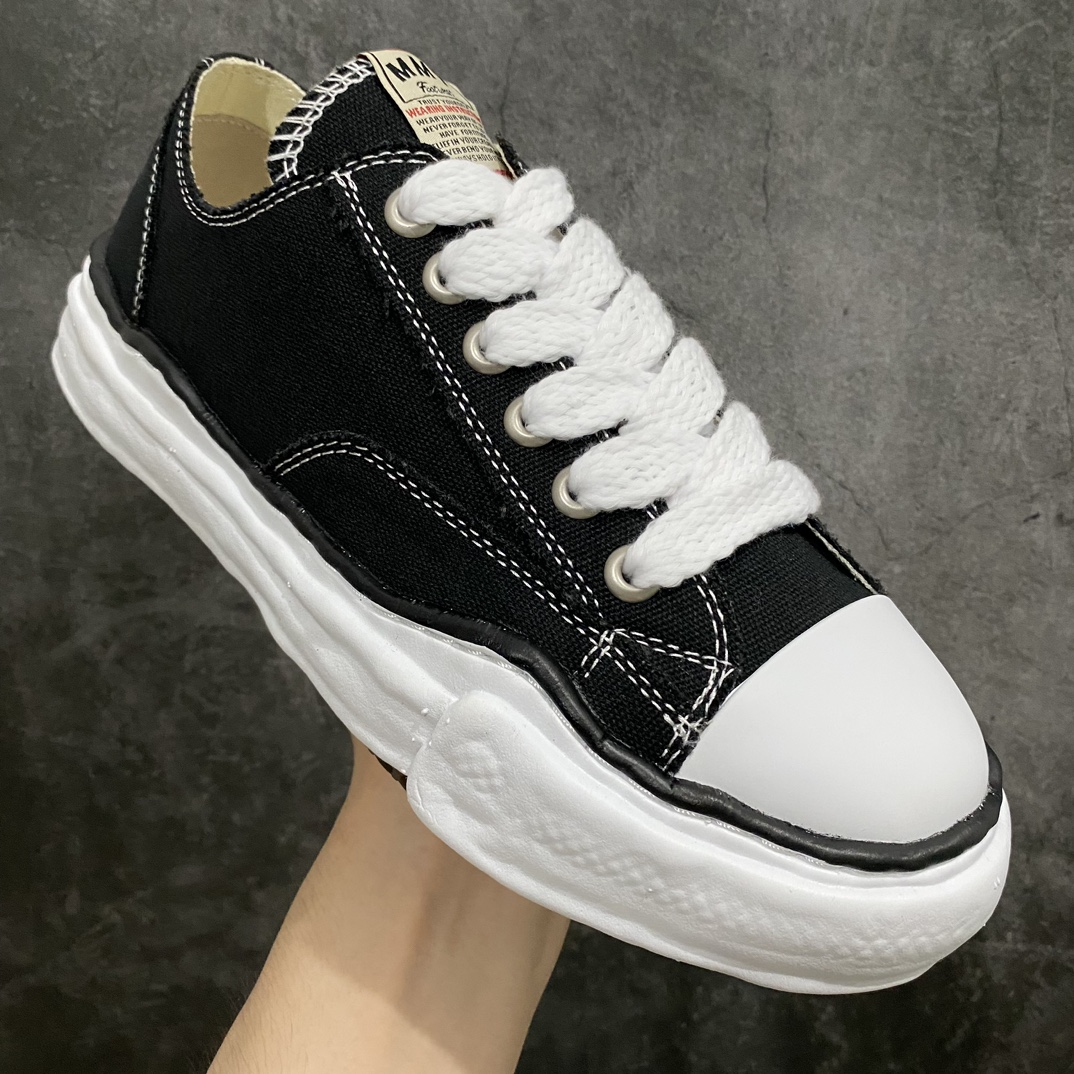Maison MIHARA YASUHIRO PETERSON OG Sole Canvas Low-top Sneaker "Black" (A01FW703)