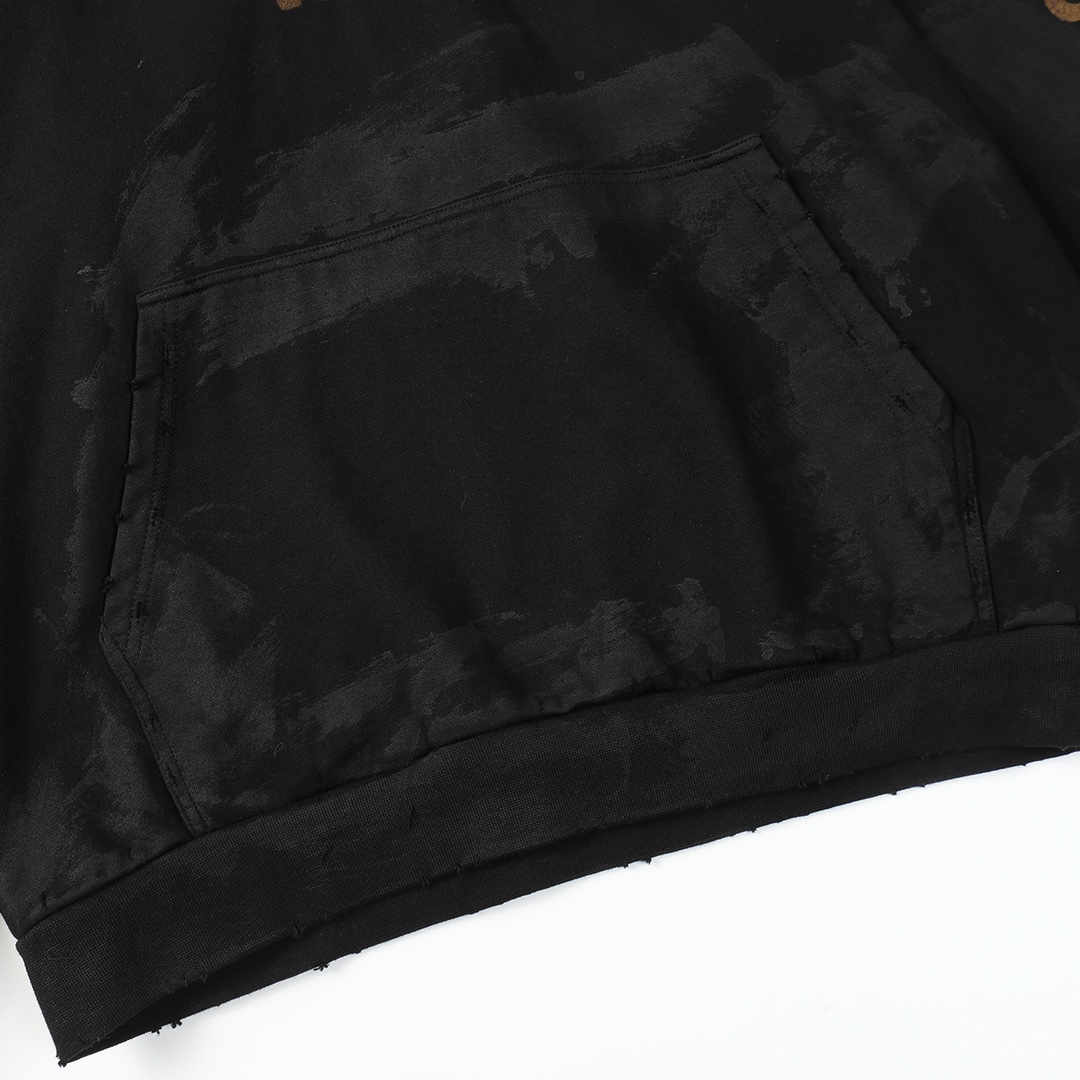 BALENCIAGA CRYPTO HOODIE BB Medium Fit Black（742603TOVN71055 ）