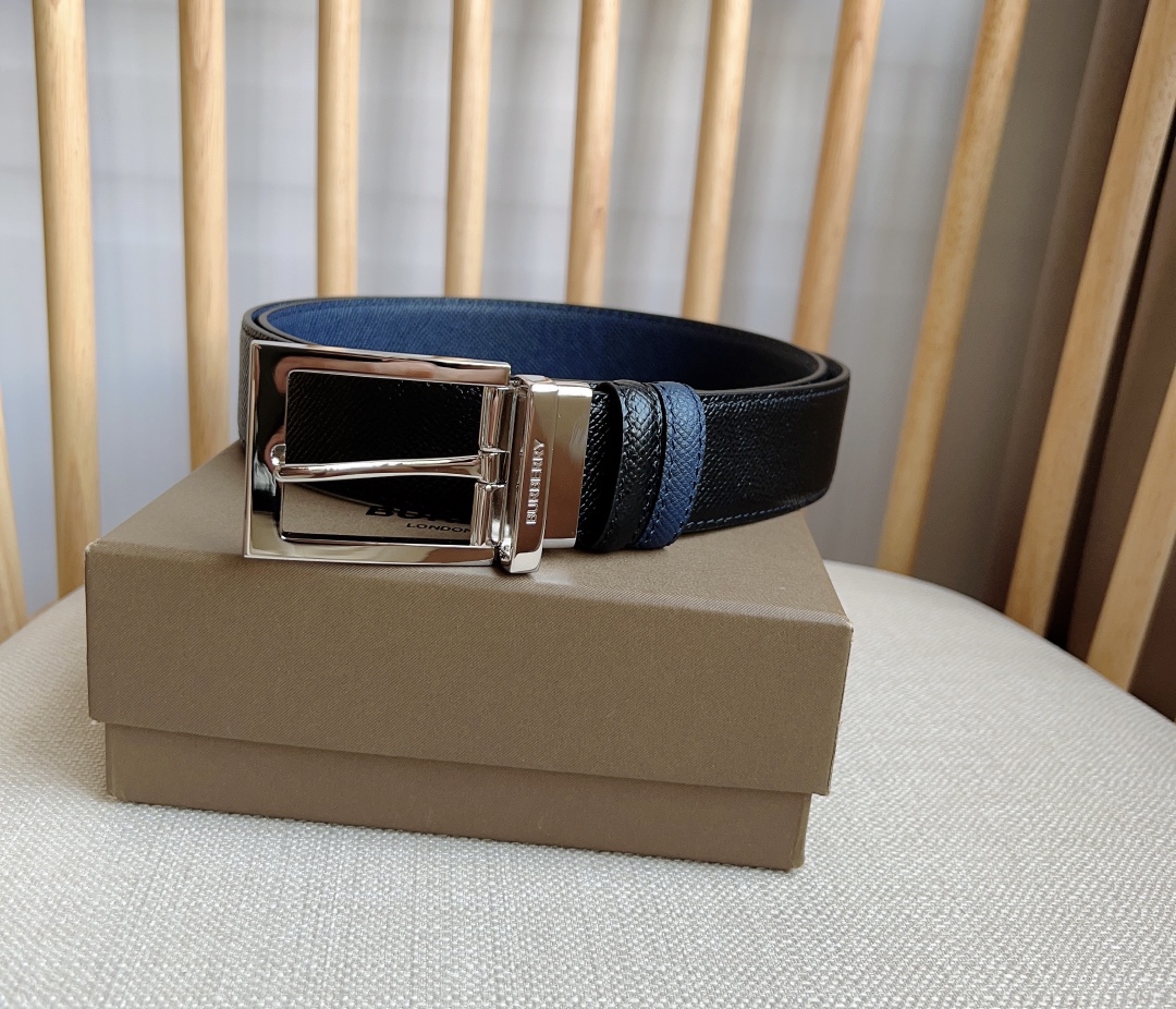 Burberry reversible grainy leather belt（80241651）