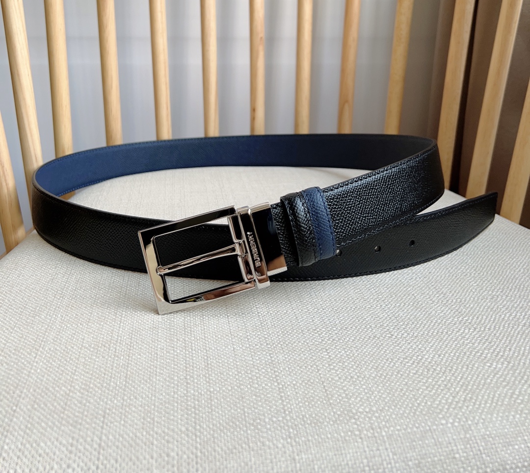 Burberry reversible grainy leather belt（80241651）