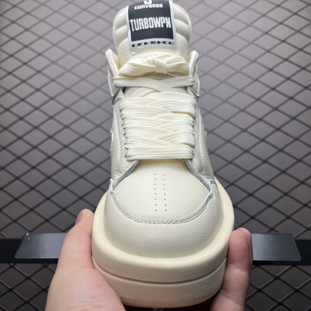 RICK OWENS DRKSHDW x Converse TURBOWPN Retro Basketball Shoes "White" (172343C)