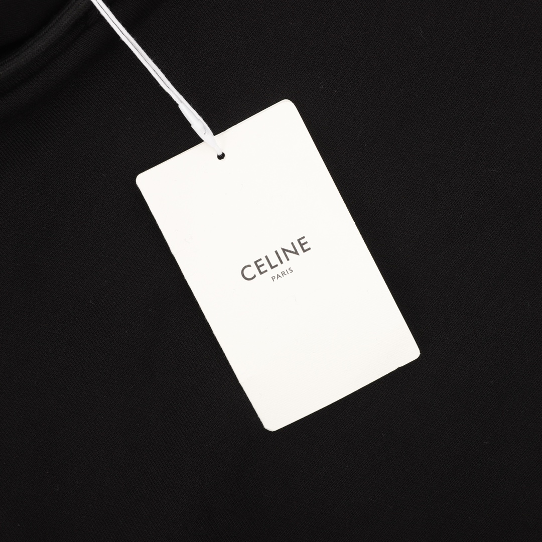 CELINE Triomphe hooded sweater in cotton and cashmere (2Y35D450I-38AW）