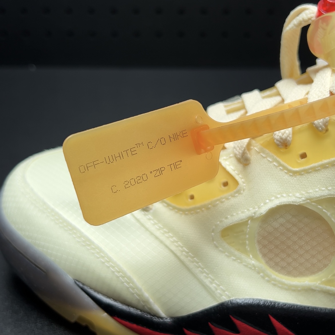 【LJR】Off-White × Nike Air Jordan 5 "Sail" (DH8565-100)