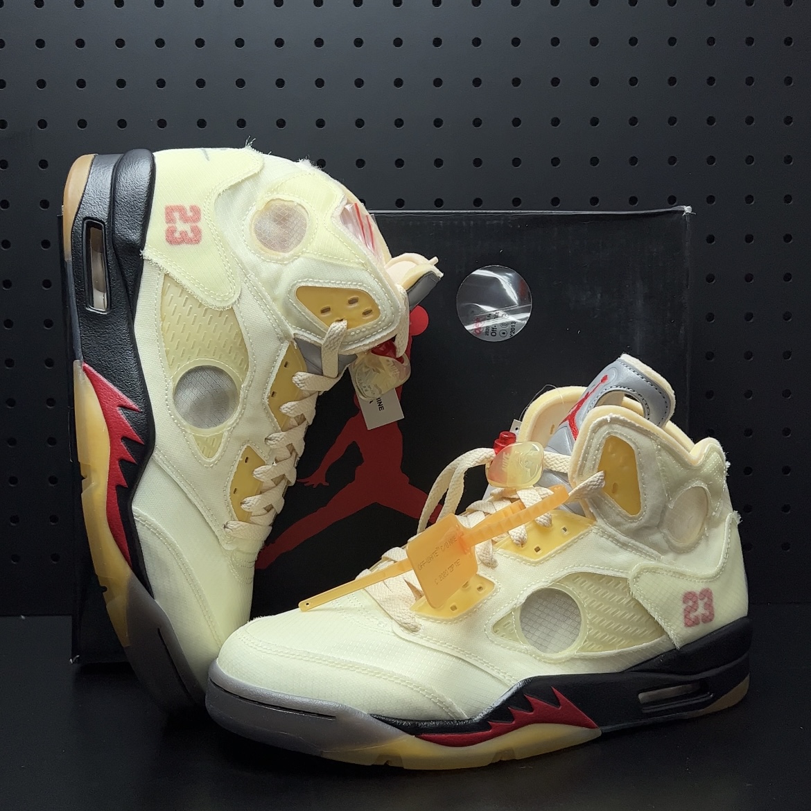 【LJR】Off-White × Nike Air Jordan 5 "Sail" (DH8565-100)