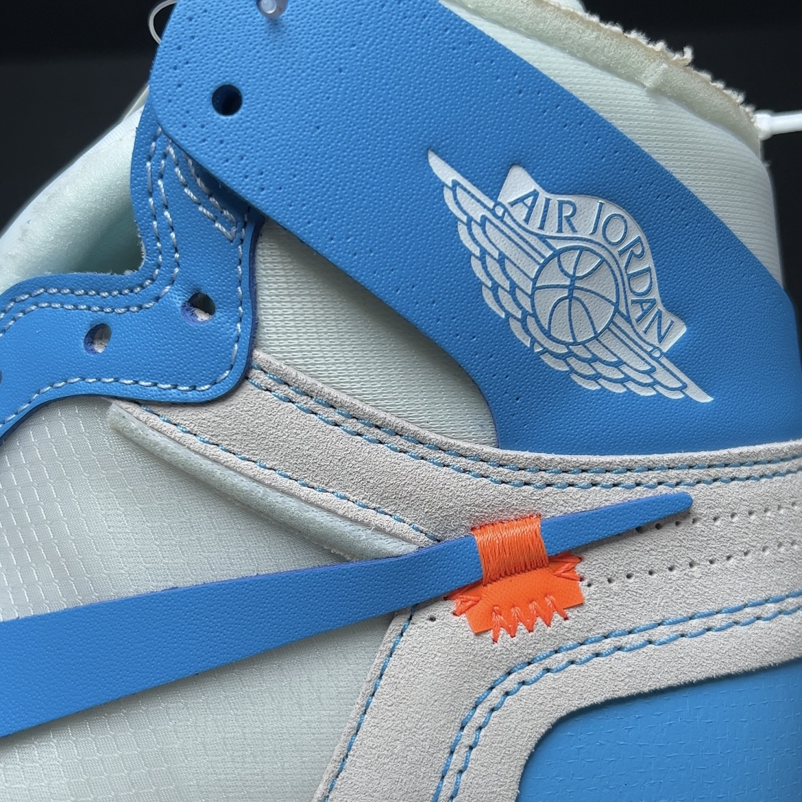 【LJR】Off-White × Nike Air Jordan 1 High UNC "White/Dark Powder Blue"  (AQ0818-148)