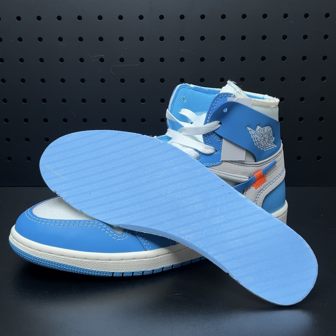 【LJR】Off-White × Nike Air Jordan 1 High UNC "White/Dark Powder Blue"  (AQ0818-148)