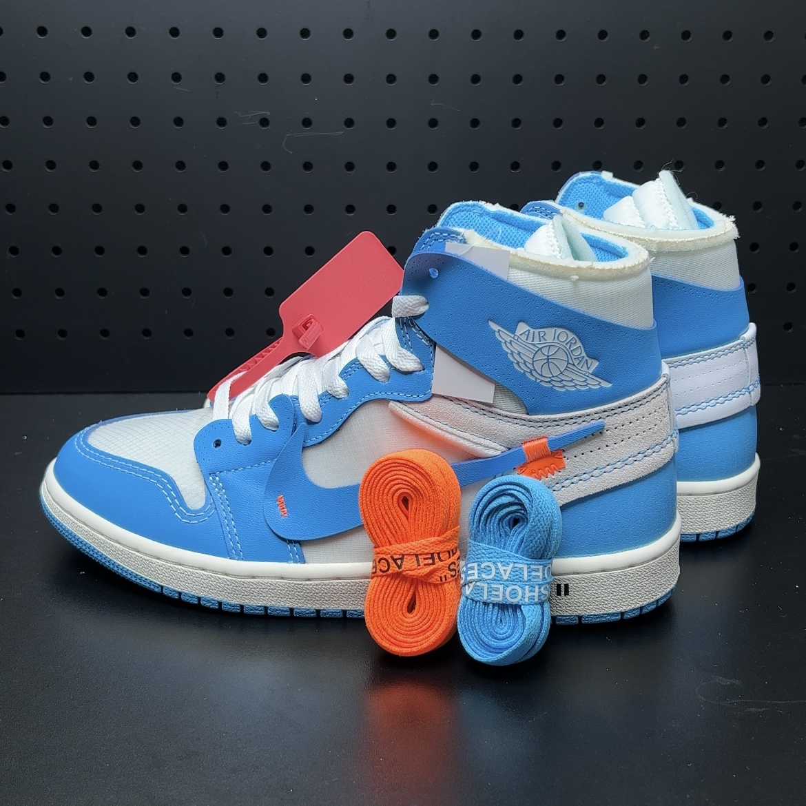 【LJR】Off-White × Nike Air Jordan 1 High UNC "White/Dark Powder Blue"  (AQ0818-148)