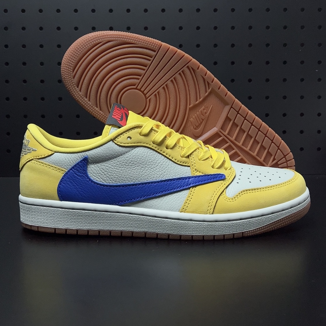 【LJR】Travis Scott × Nike WMNS Air Jordan 1 Low OG "Canary" (DZ4137-700 )