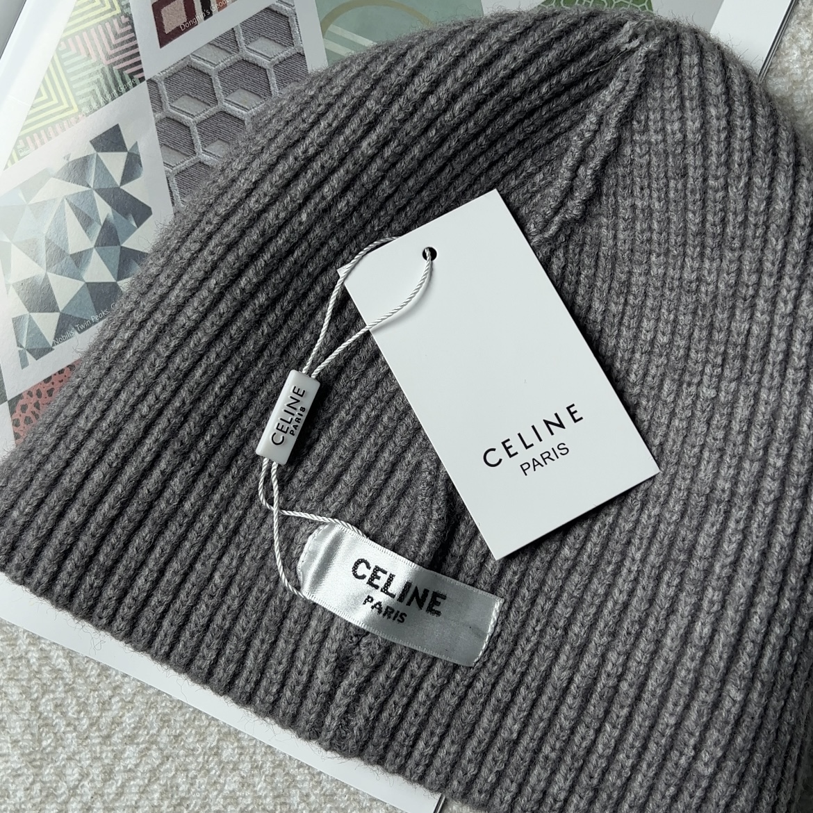 CELINE Beanie Men Gray（2AC93423P09GM）
