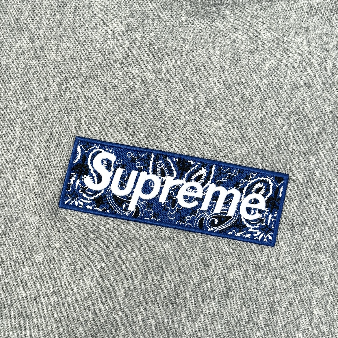 Supreme Week 16 Bandana Box logo Hooded Sweatshirt Cashew flower badge hooded sweatshirt（SUP-FW19-10830）