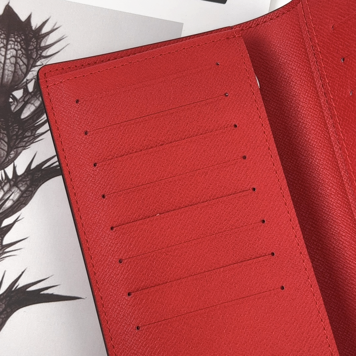 Louis Vuitton x Supreme Portefeuille Brazza Long Wallet in Red Epi Leather(M67719）