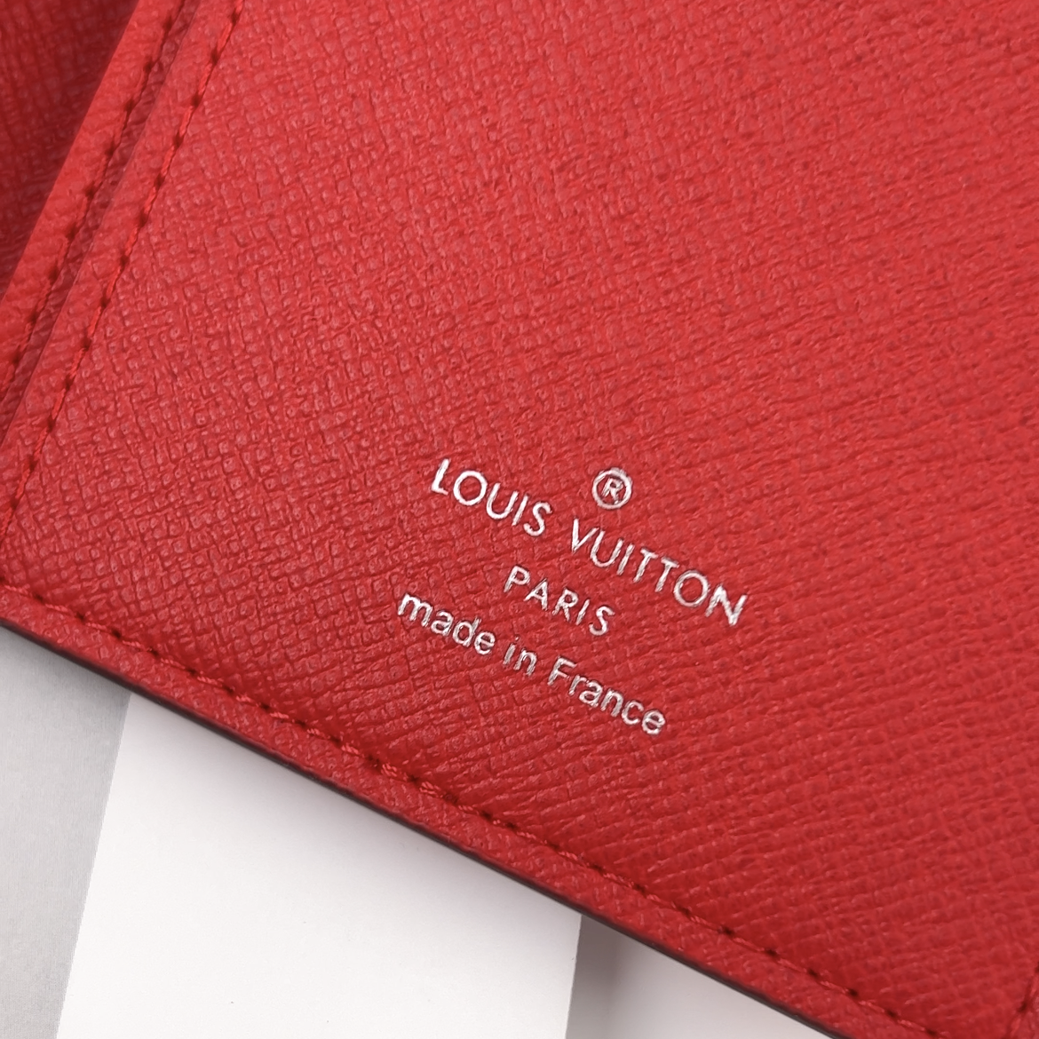 Louis Vuitton x Supreme Portefeuille Brazza Long Wallet in Red Epi Leather(M67719）