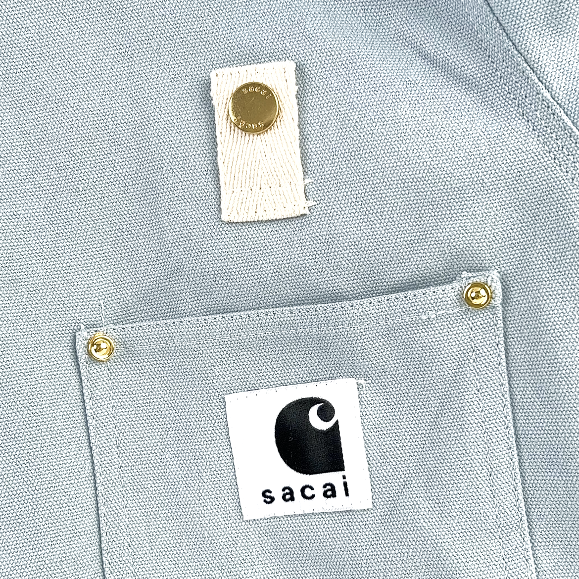 sacai x Carhartt WIP FW23 Collaboration Fake Two-Piece Jacket "Blue"（23-03110M-451）