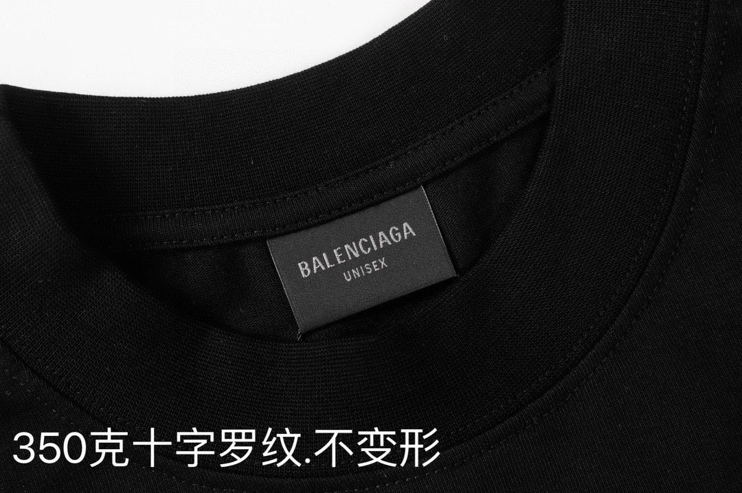BALENCIAGA White jersey T-shirt（764235TQVT99016）