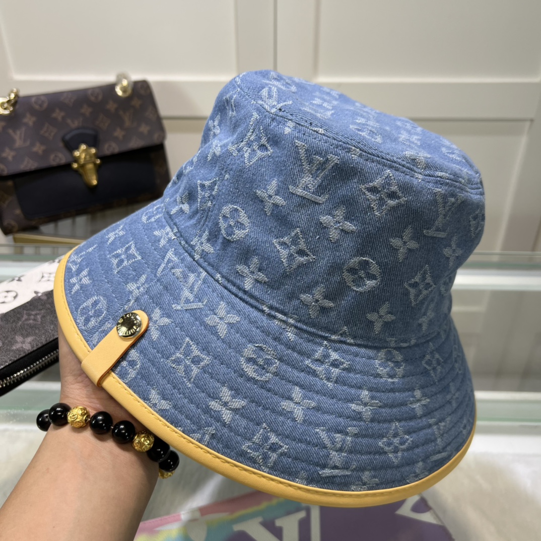 Louis Vuitton LV Remix Bucket Hat Monogram Denim Blue（M7279M）
