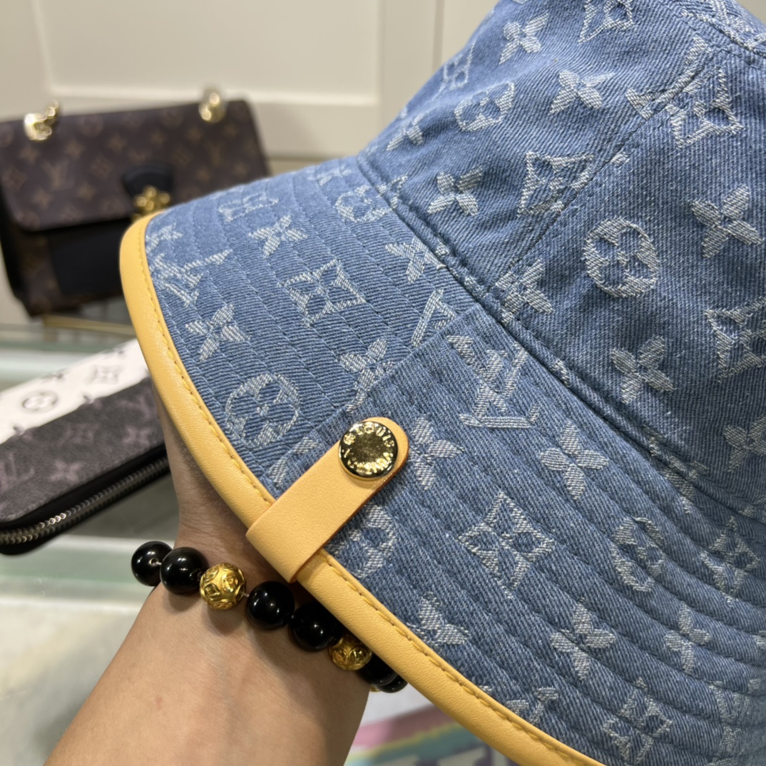 Louis Vuitton LV Remix Bucket Hat Monogram Denim Blue（M7279M）