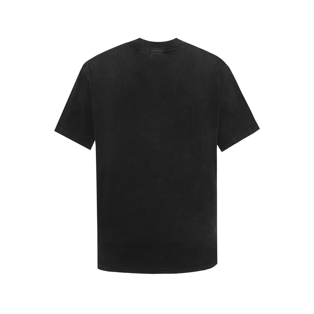 BALENCIAGA Belleville T-Shirt Oversized in Washed Faded Vintage Jersey "Black（787349TRVP71041）