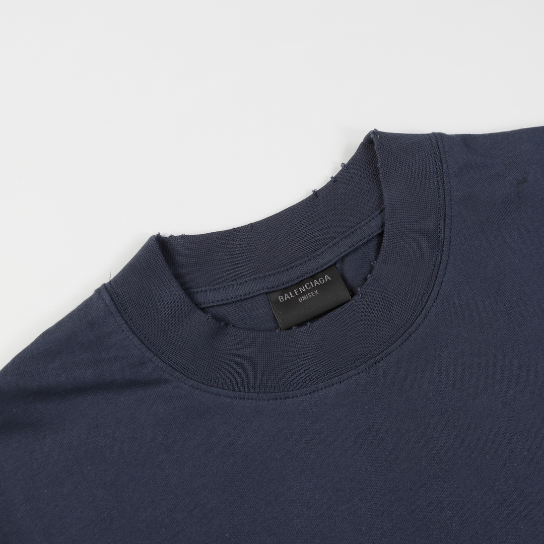 Balenciaga Black 3B Stencil Vintage Jersey Oversized T-shirt（787349TQVU41083）