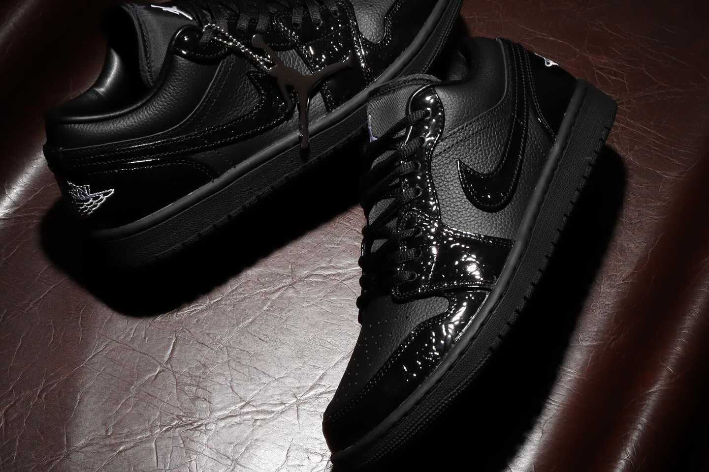8/1・8/8発売｜Nike WMNS Air Jordan 1 Low "Black Croc"｜抽選/販売/定価情報 1枚目