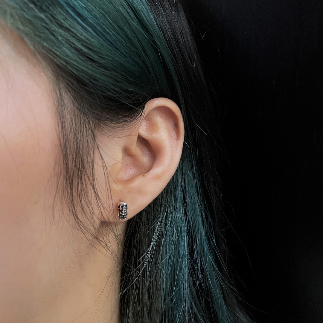 Chrome Hearts Skeleton Soldier Earrings（CHROME HEARTS 223）