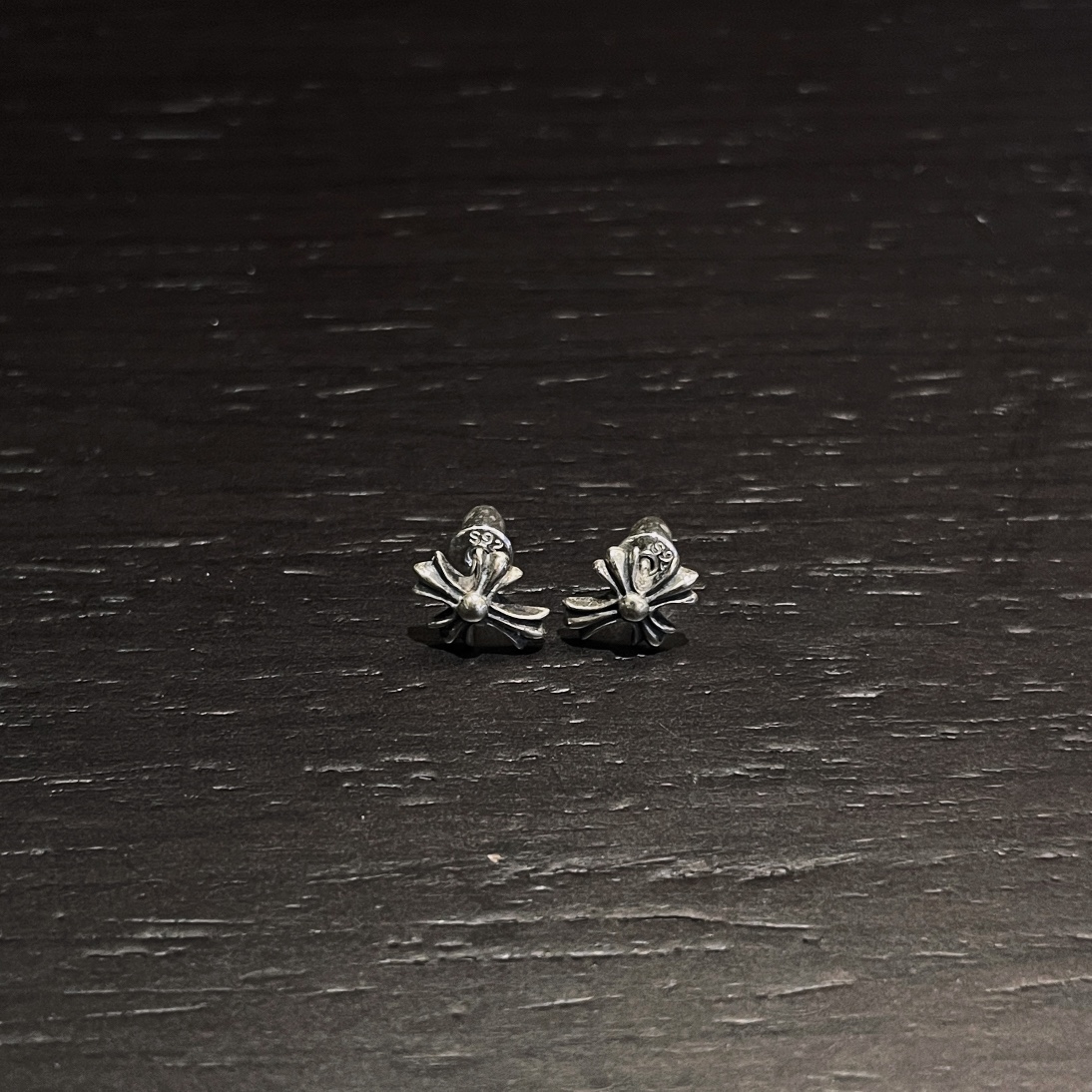 CHROME HEARTS Long Cross Flower Earrings（CHROME HEARTS 224）