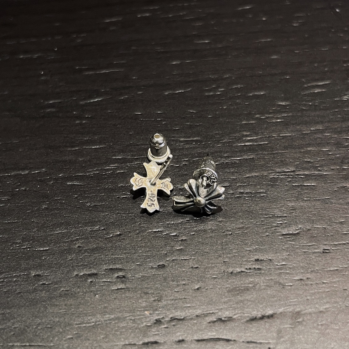 CHROME HEARTS Long Cross Flower Earrings（CHROME HEARTS 224）