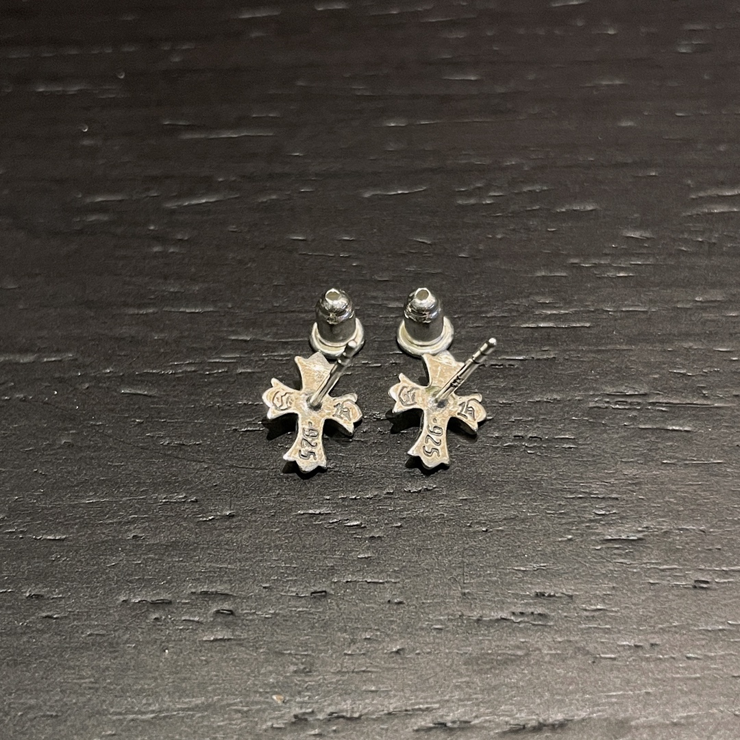 CHROME HEARTS Long Cross Flower Earrings（CHROME HEARTS 224）