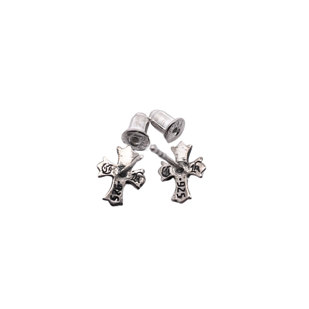 CHROME HEARTS Long Cross Flower Earrings（CHROME HEARTS 224）