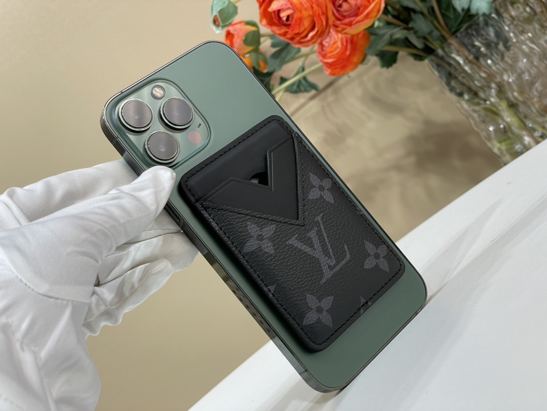 Louis Vuitton Porte-Cartes Magnet Monogram Macassar Canvas（M13185）