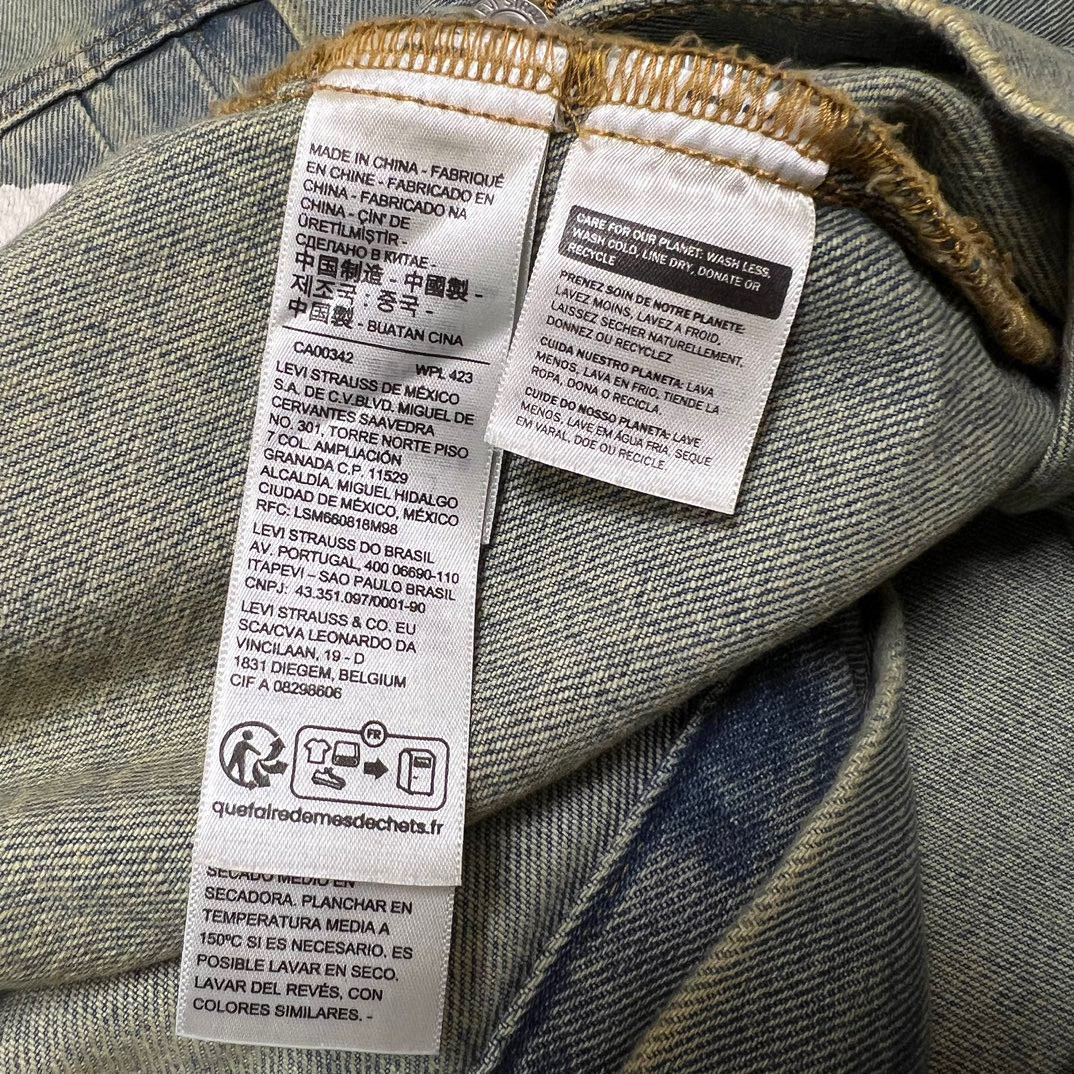 Denim Tears Men's Dirty Wash Wreath Type-2 Jacket (SS24WJ001-D）