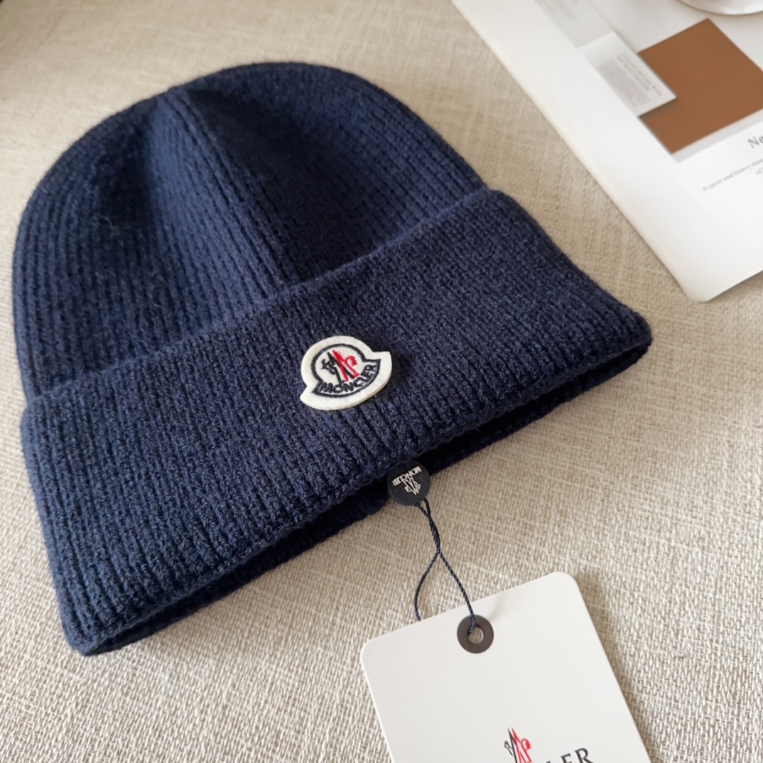 MONCLER Ribbed Knit Wool Beanie（3B00063M1900750）ウール（7色展開）