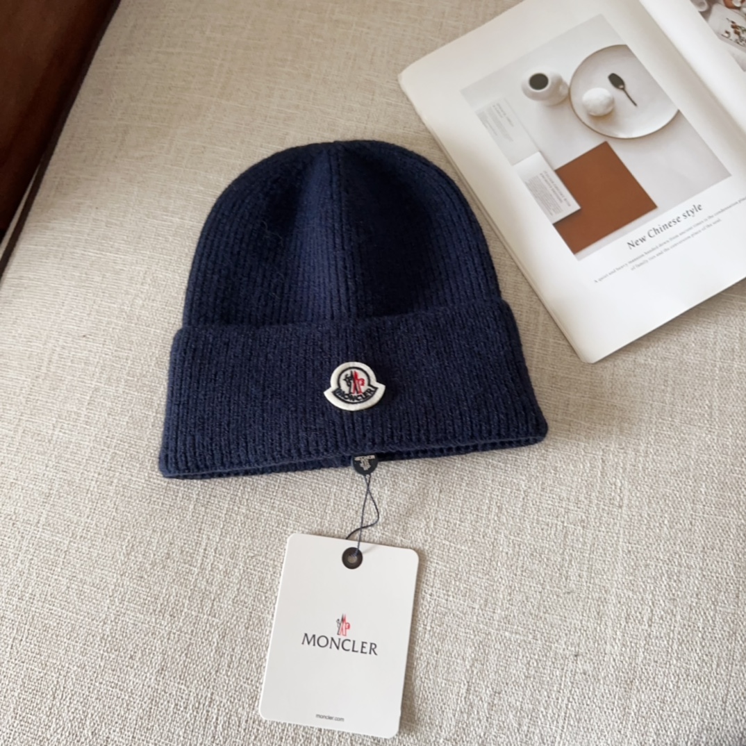 MONCLER Ribbed Knit Wool Beanie（3B00063M1900750）ウール（7色展開）