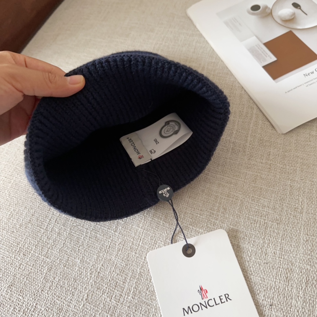 MONCLER Ribbed Knit Wool Beanie（3B00063M1900750）ウール（7色展開）