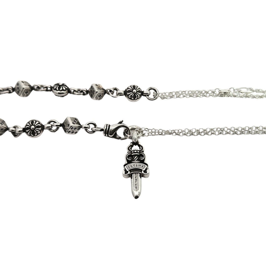 CHROME HEARTS Sword and Dice Element Necklace（CHROME HEARTS 250）