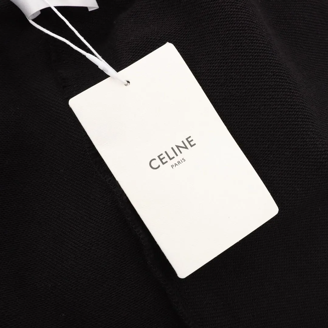 CELINE Track Pants / Cotton Fleece "Black/White"（2Z056052H-38AWO）
