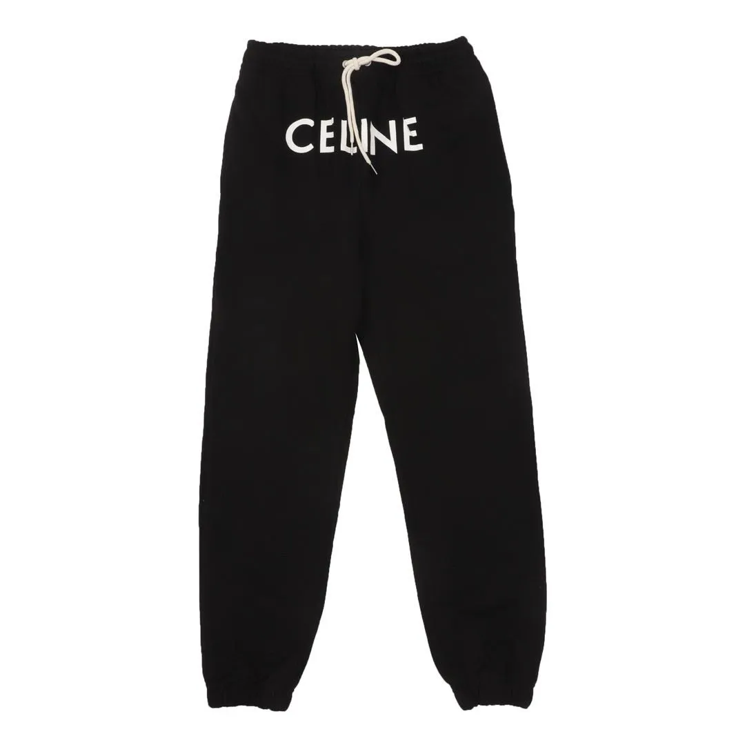 CELINE Track Pants / Cotton Fleece "Black/White"（2Z056052H-38AWO）