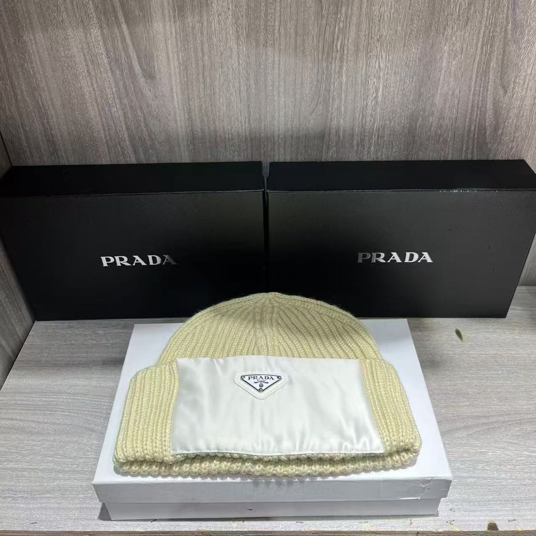 PRADA Re-Nylon Gabardine and Wool Cap（UMD446_1WTO_F0002_S_202）