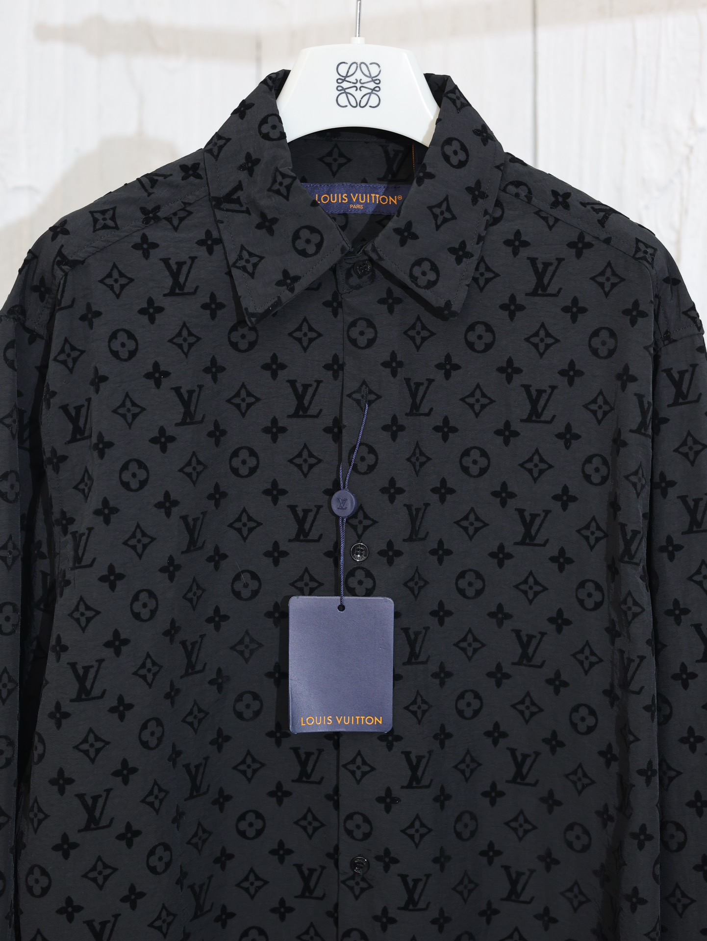 LOUIS VUITTON Louis Vuitton Clothing Flocked Monogram Classic Shirt Men's（1A979D）