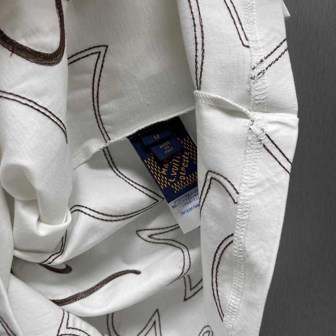 Louis Vuitton Embroidered Cotton T-Shirt（1AFWVN)