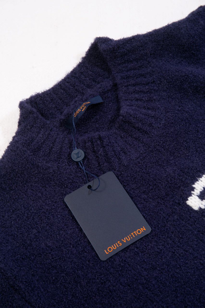Louis Vuitton LV Intarsia Crewneck Navy（1A96KK）